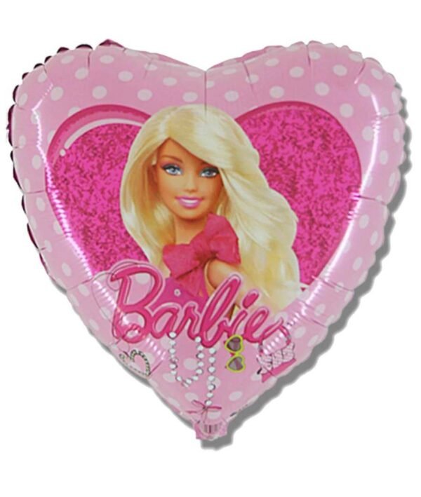 Folinis balionas rožinė širdelė ,,Barbė” 46 cm