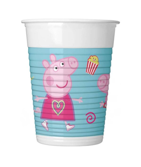 Vienkartiniai puodeliai plastikiniai ,,Kiaulytė Peppa” 8 vnt.