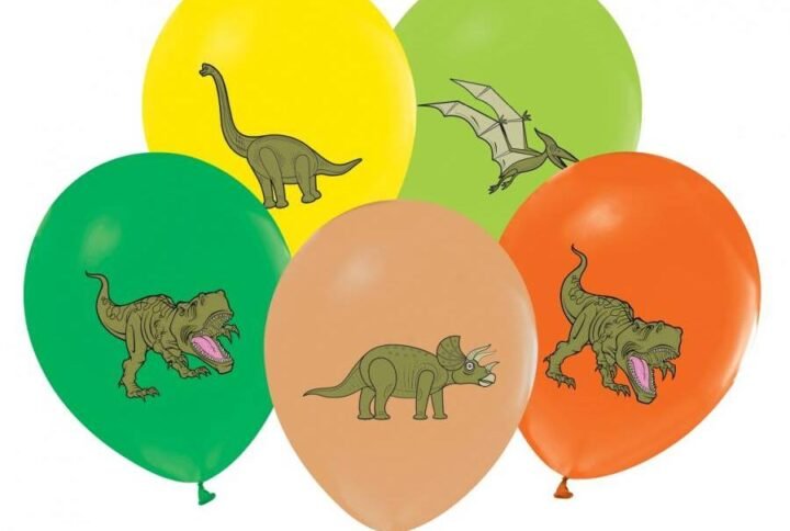 Guminiai-balionai-su-dinozaurais-Godan-30-cm-5-vnt-1