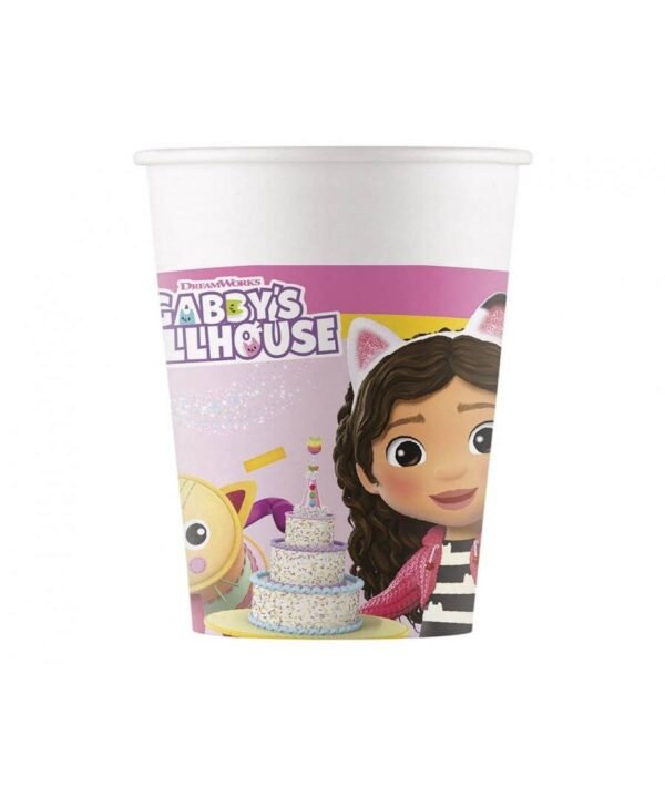 Vienkartiniai puodeliai ,,Gabby’s Dollhouse” 8 vnt.