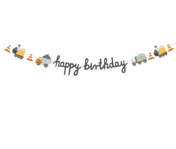 Girlianda statybos ,,Happy Birthday” 2 m.