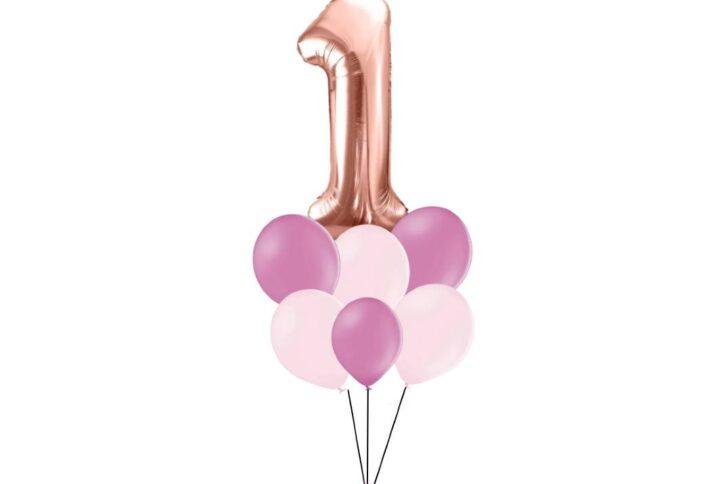 Balionų-kompozicija-rozinio-aukso-nr.-1