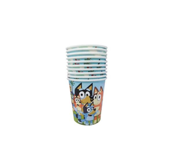 Vienkartiniai puodeliai  ,,Bluey” 10 vnt.