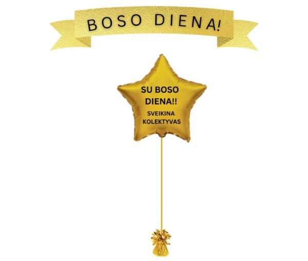 Balionų kompozicija ,,Su boso diena”