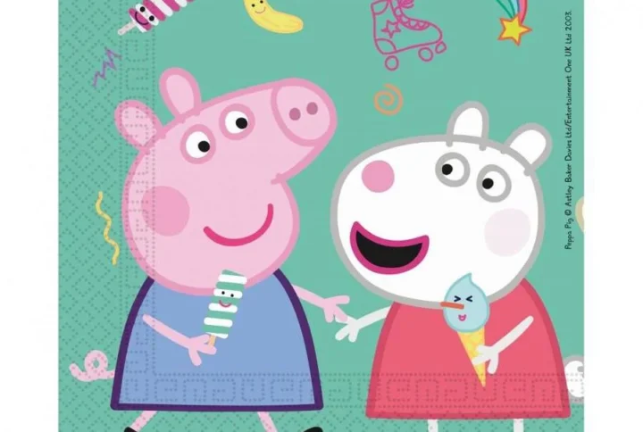 Kiaulytė-Peppa-servetėlės