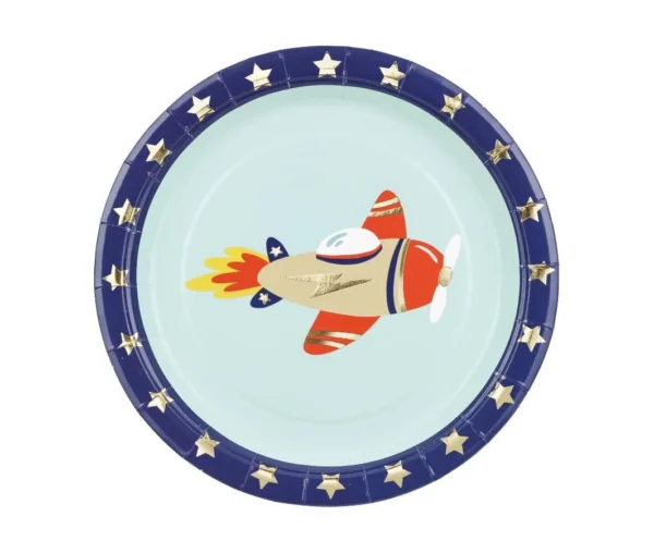 Lėktuvas vienkartiniai indai 6 vnt.