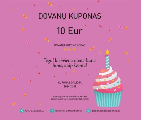 Dovanų kuponas gera dovana 20€-100€