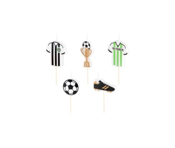 Gimtadienio žvakutės ,,Futbolas” 5 vnt.