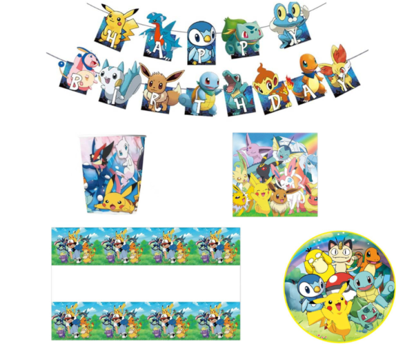Pokemonai dekoracijos 10 asmenims