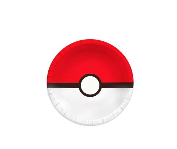 Vienkartinės lėkštutės ,,Pokemono rutulys” 10 vnt.