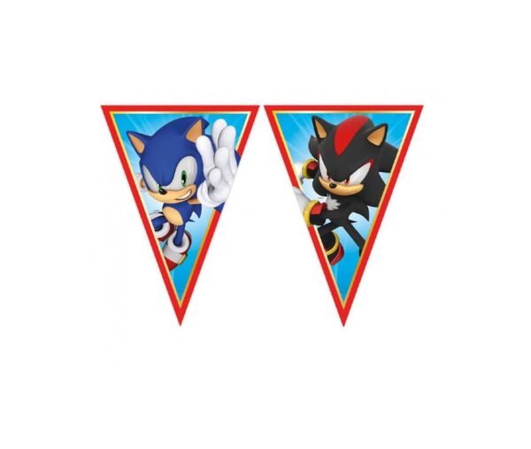Girlianda vėliavėlių ,,Ežiukas Sonic” 230 cm.
