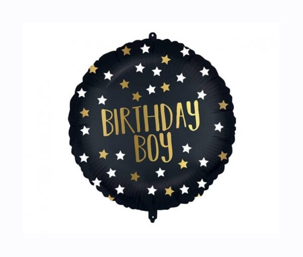 Folinis balionas apvalus ,,Birthday boy” 46 cm