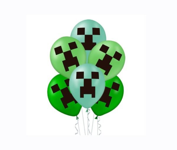 Guminiai balionai ,,Minecraft” su spauda 12vnt.