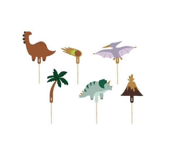 Smeigtukai dekoracijos dinozaurai 6 vnt.