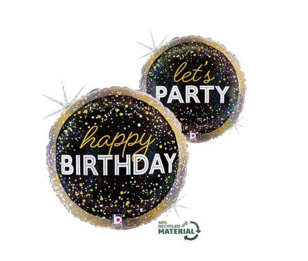 Folinis balionas apvalus ,,Let’s Party” 45cm