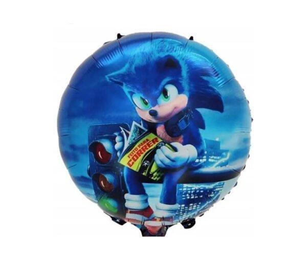 Folinis balionas apvalus ,,Sonic” šviesaforas 45 cm