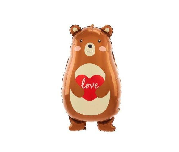 Folinis balionas ,,Meškutis su širdele” 48x79cm