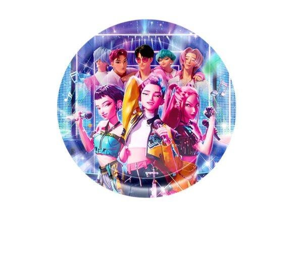 Vienkartinės lėkštutės ,,K-pop demonų medžiotojos” 10 vnt.