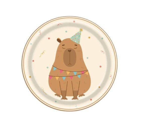 Vienkartinės lėkštutės ,,Kapibara” 10 vnt.